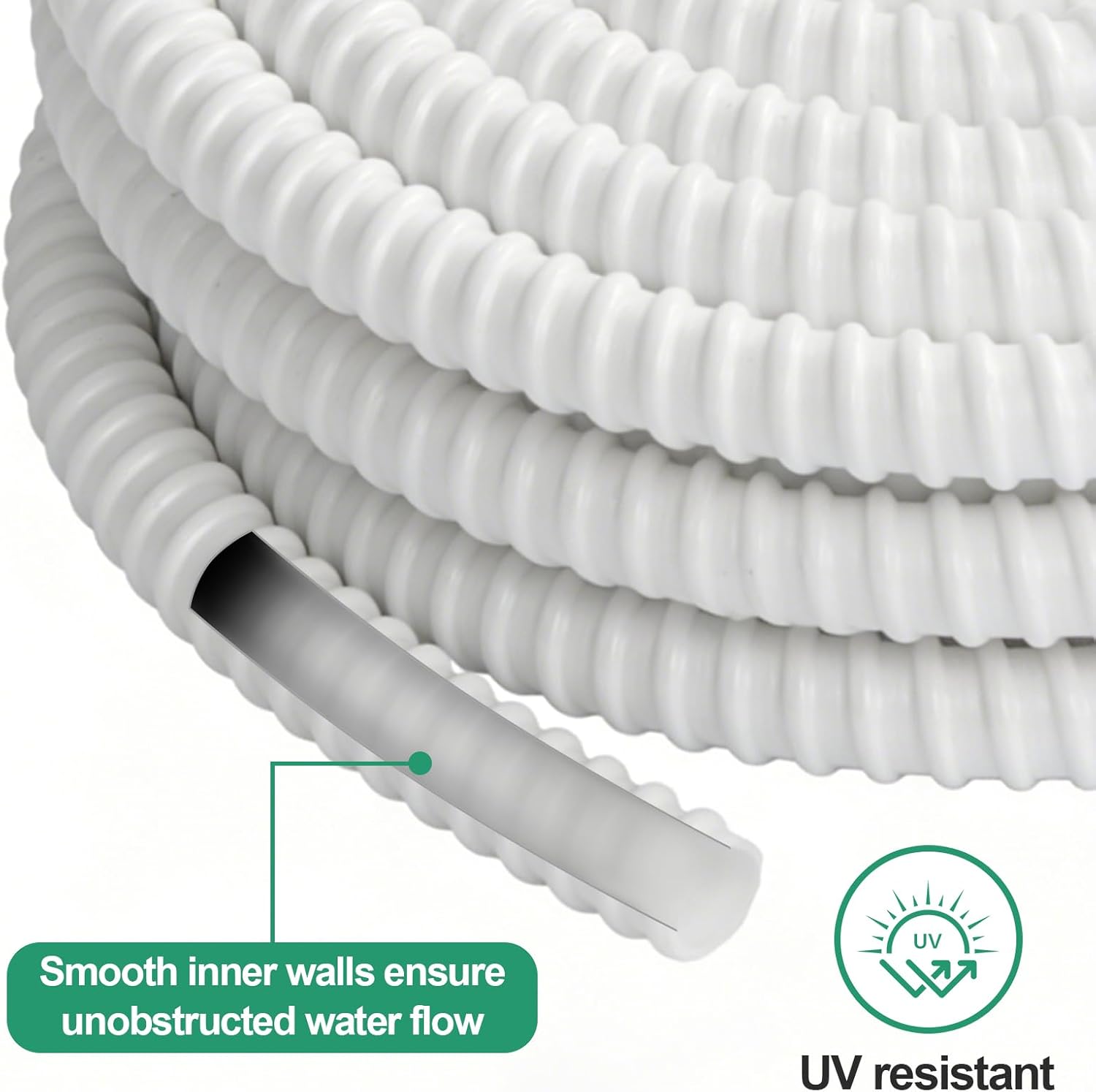 20mm x 30m White Condensate Pipe Air Conditioning Drain Hose - Image 4