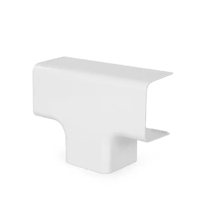 Durable Plastic Trunking T Connector Off White 90x65 Air Conditioning - Image 2