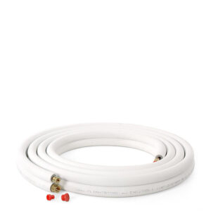 1/4″ + 3/8″ – 5M DUO-SPLIT Pre-Insulated Copper Line Set with Flared Ends & Nuts – Ready-to-Fit R32 R410A HVAC Kit