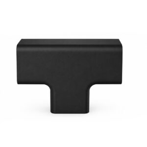 80x60 black T connector for air conditioning and heat pump trunking