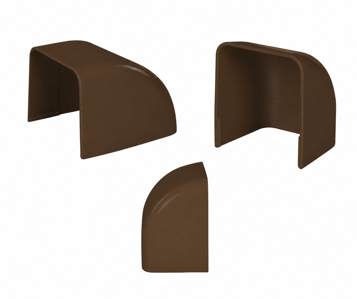 80x60 Trunking Cover Cup Brown AC Trunking Connector - Image 3